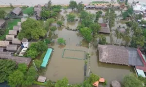 Khu du lịch Bình Quới ở TP HCM ngập một mét