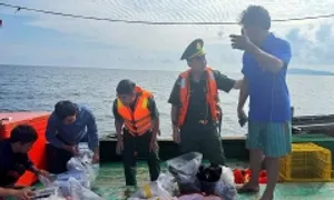 Cứu 8 ngư dân bị chìm tàu ngoài khơi Côn Đảo